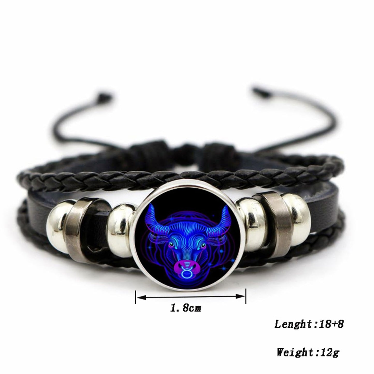 Zodiac Signs Spirit Bracelet Zodiac Bracelet for Women Men Adjustable 12 Constellation Bracelet Multilayer Zodiac Black Leather Bracelets Zodiac Sign Wrap Bracelet for Women Men Birthday Jewelry (Libra)