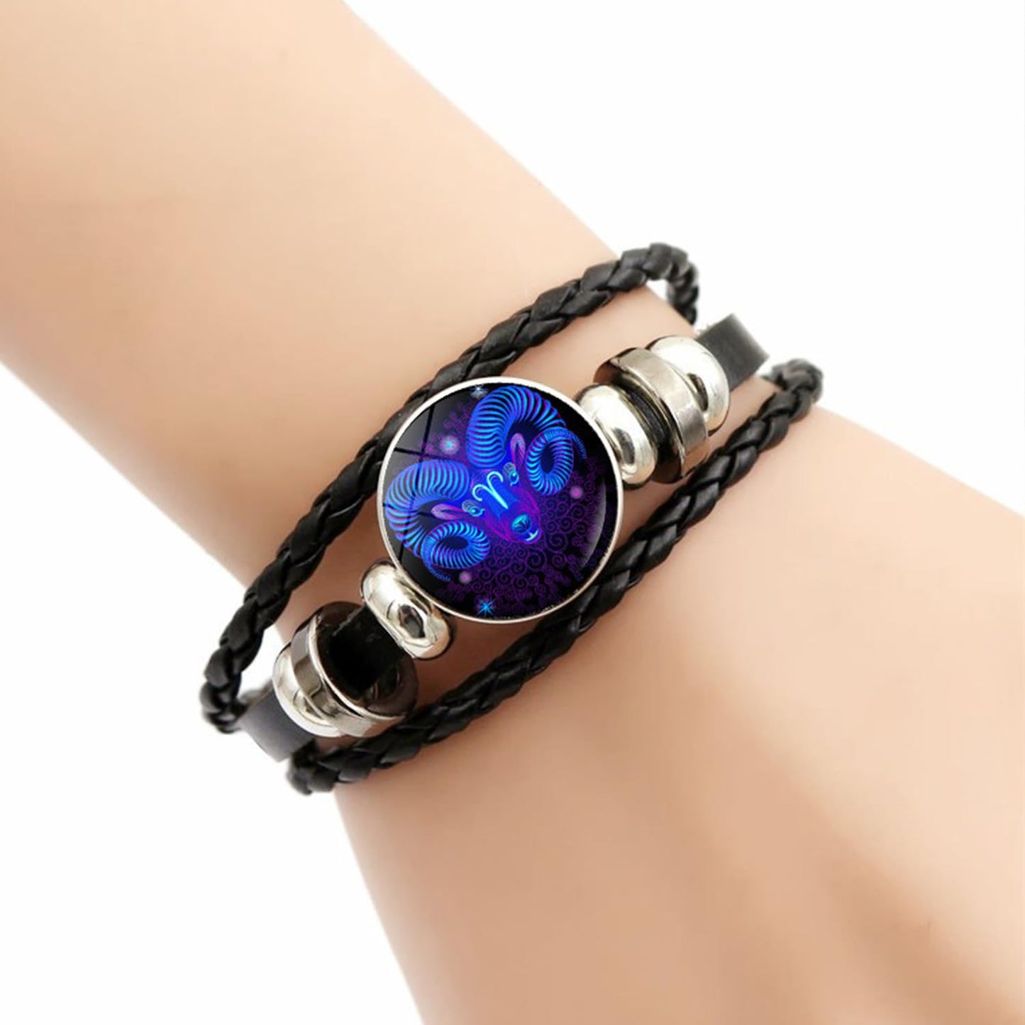 Zodiac Signs Spirit Bracelet Zodiac Bracelet for Women Men Adjustable 12 Constellation Bracelet Multilayer Zodiac Black Leather Bracelets Zodiac Sign Wrap Bracelet for Women Men Birthday Jewelry (Libra)