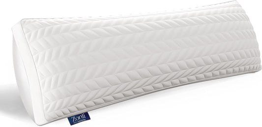 ZonLi Memory Foam Body Pillow for Adults, Long Pillow for Bed, Firm Body Pillow for Side Sleeper, Elegant Quilted Full Length Body Pillows Large -20x54 inch, White