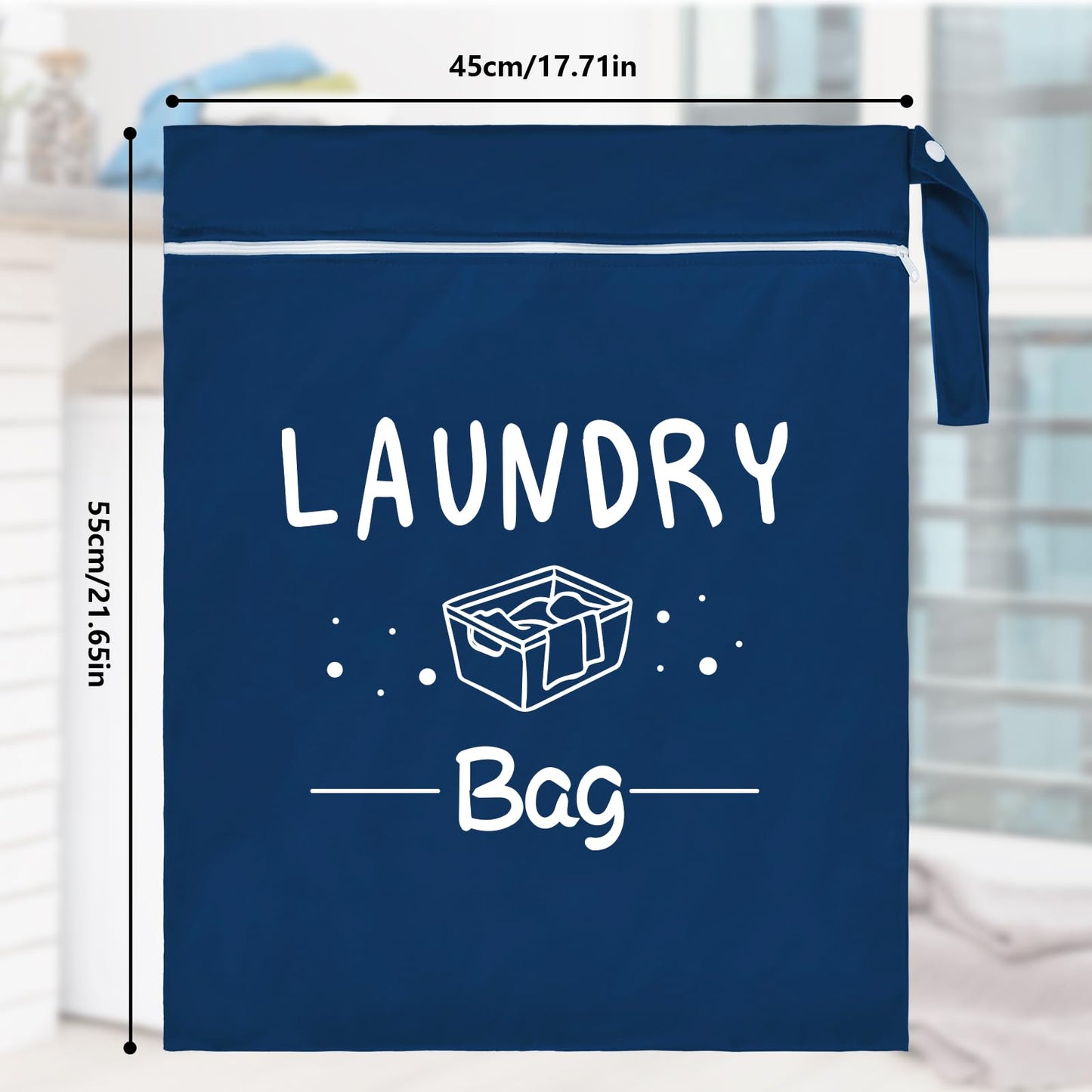 2 Pcs Large Travel Laundry Bags - Waterproof Wet/Dry, Washable, Drawstring, Bathing Suit, Workout, Gym Clothes, Swimming, Yoga - Green, Grey