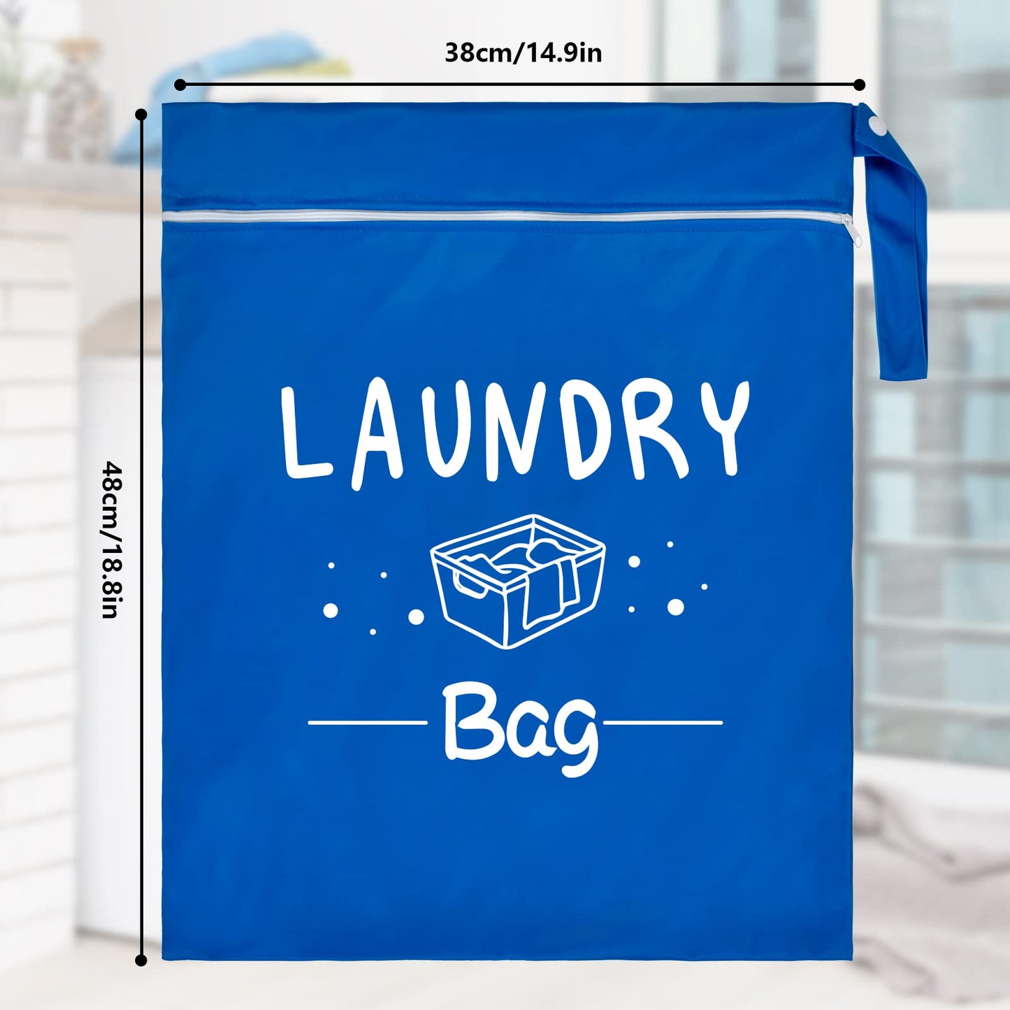 2 Pcs Large Travel Laundry Bags - Waterproof Wet/Dry, Washable, Drawstring, Bathing Suit, Workout, Gym Clothes, Swimming, Yoga - Green, Grey