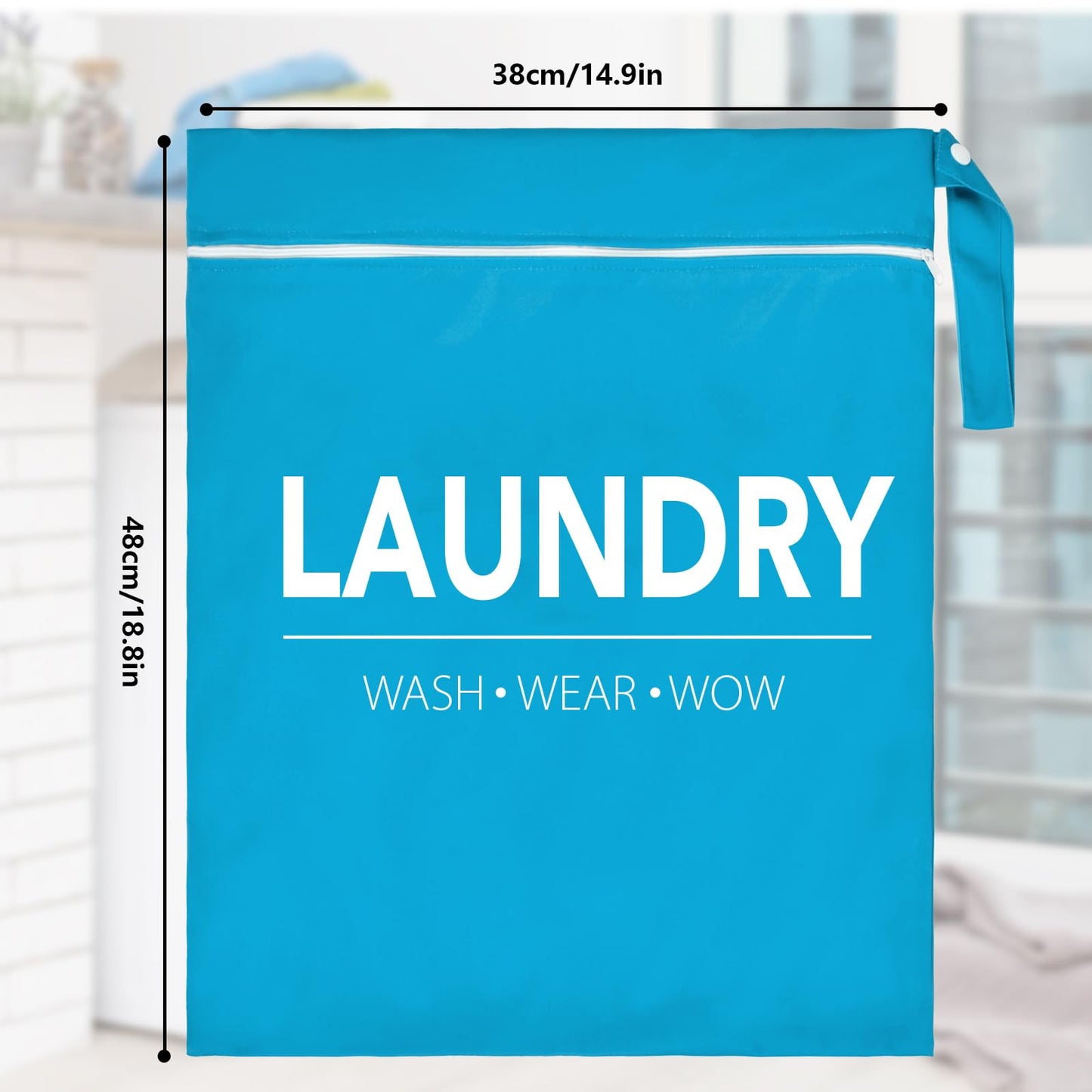 2 Pcs Large Travel Laundry Bags - Waterproof Wet/Dry, Washable, Drawstring, Bathing Suit, Workout, Gym Clothes, Swimming, Yoga - Green, Grey