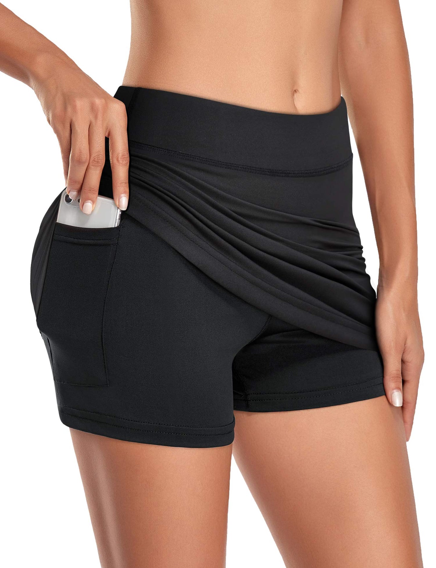 Kimmery Women's Athletic Tennis Skorts Golf Skirts with Pocket Sizes M-3XL