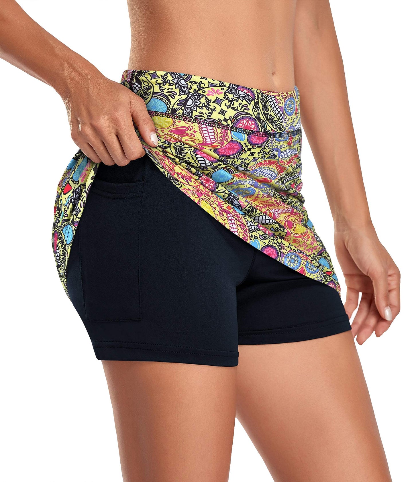 Kimmery Women's Athletic Tennis Skorts Golf Skirts with Pocket Sizes M-3XL