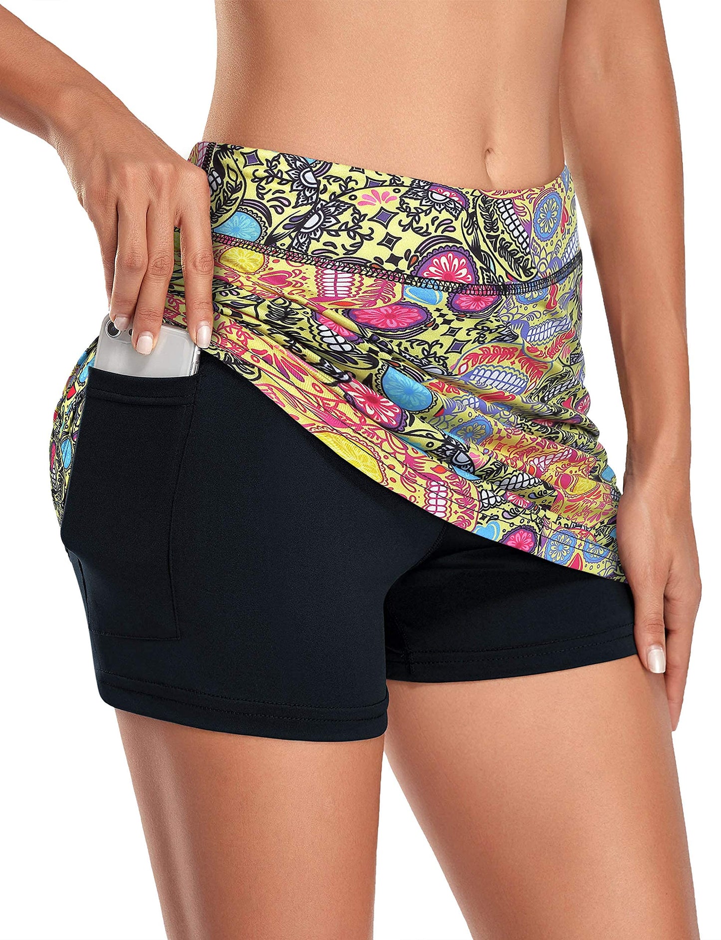Kimmery Women's Athletic Tennis Skorts Golf Skirts with Pocket Sizes M-3XL
