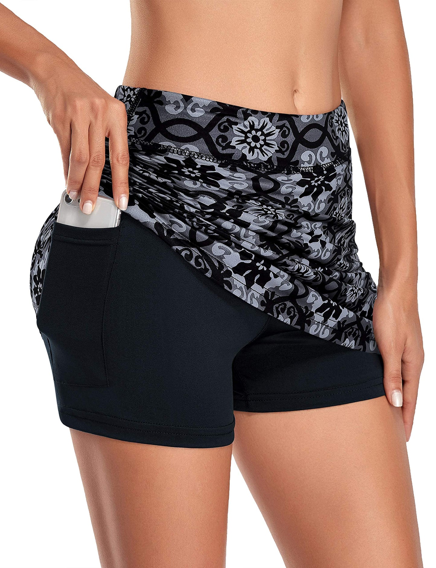 Kimmery Women's Athletic Tennis Skorts Golf Skirts with Pocket Sizes M-3XL
