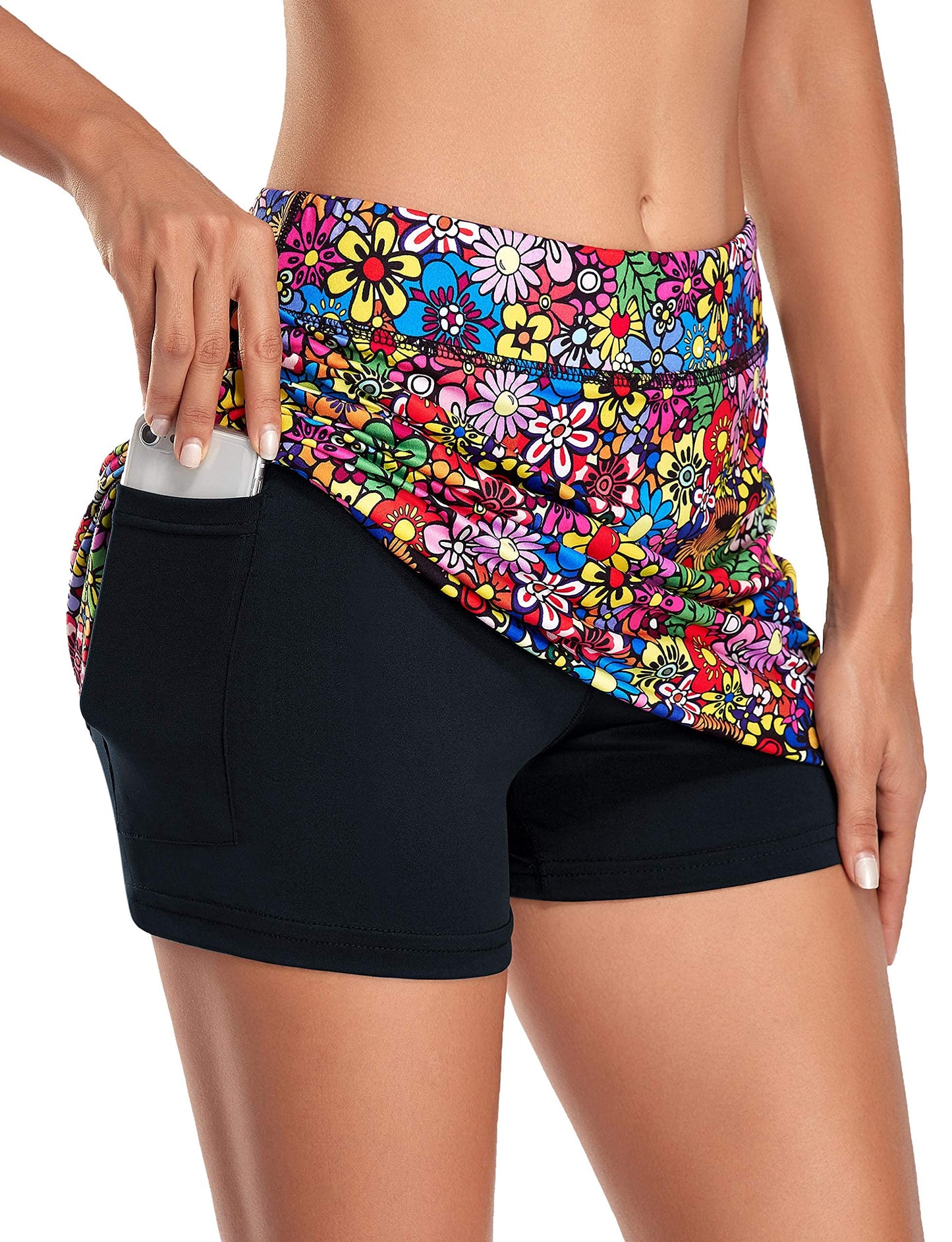 Kimmery Women's Athletic Tennis Skorts Golf Skirts with Pocket Sizes M-3XL